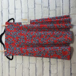 LuLaRoe Red and Blue Floral Women's Skirt Size Medium NWT